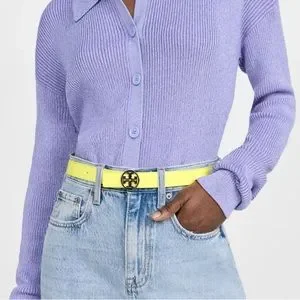 NWT - Tory Burch - The Miller 1” Patent Leather Belt - Blazing Yellow - Small Tory Burch | Accessories | Nwt Tory Burch The Miller Patent  main image 2